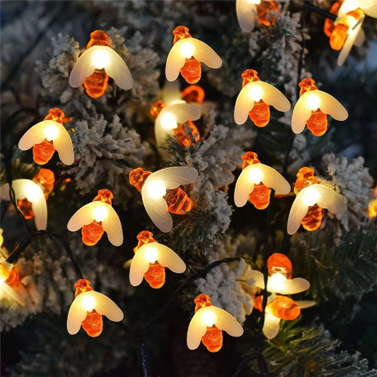 Cute Bee Fairy Lights - String Lights - Insects - Animals - Room Decoration - Spring Festival