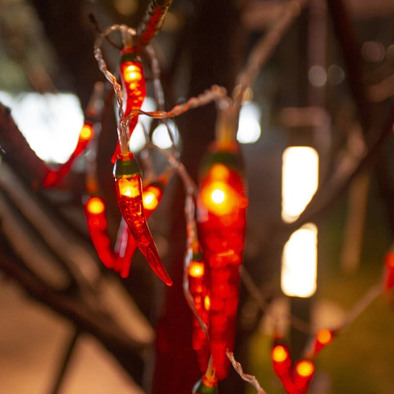 Red Chili Fairy Lights - Pepper - Hot Sauce - Kitchen - Decoration - Food